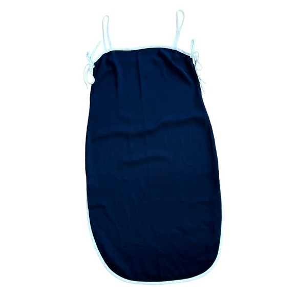 Solid & Striped Disco Slip Dress Women’s Medium Navy White Bows Summer Midi - Picture 5 of 14